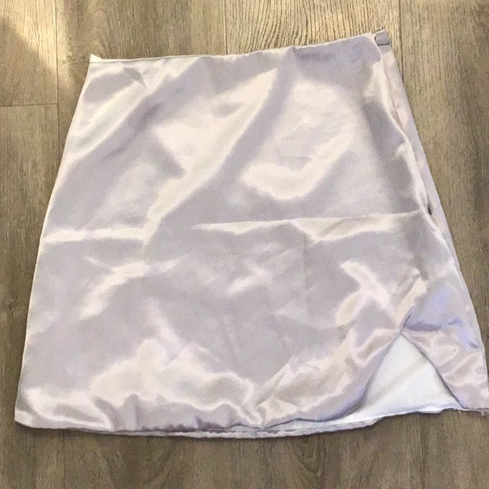 Satin mini skirt